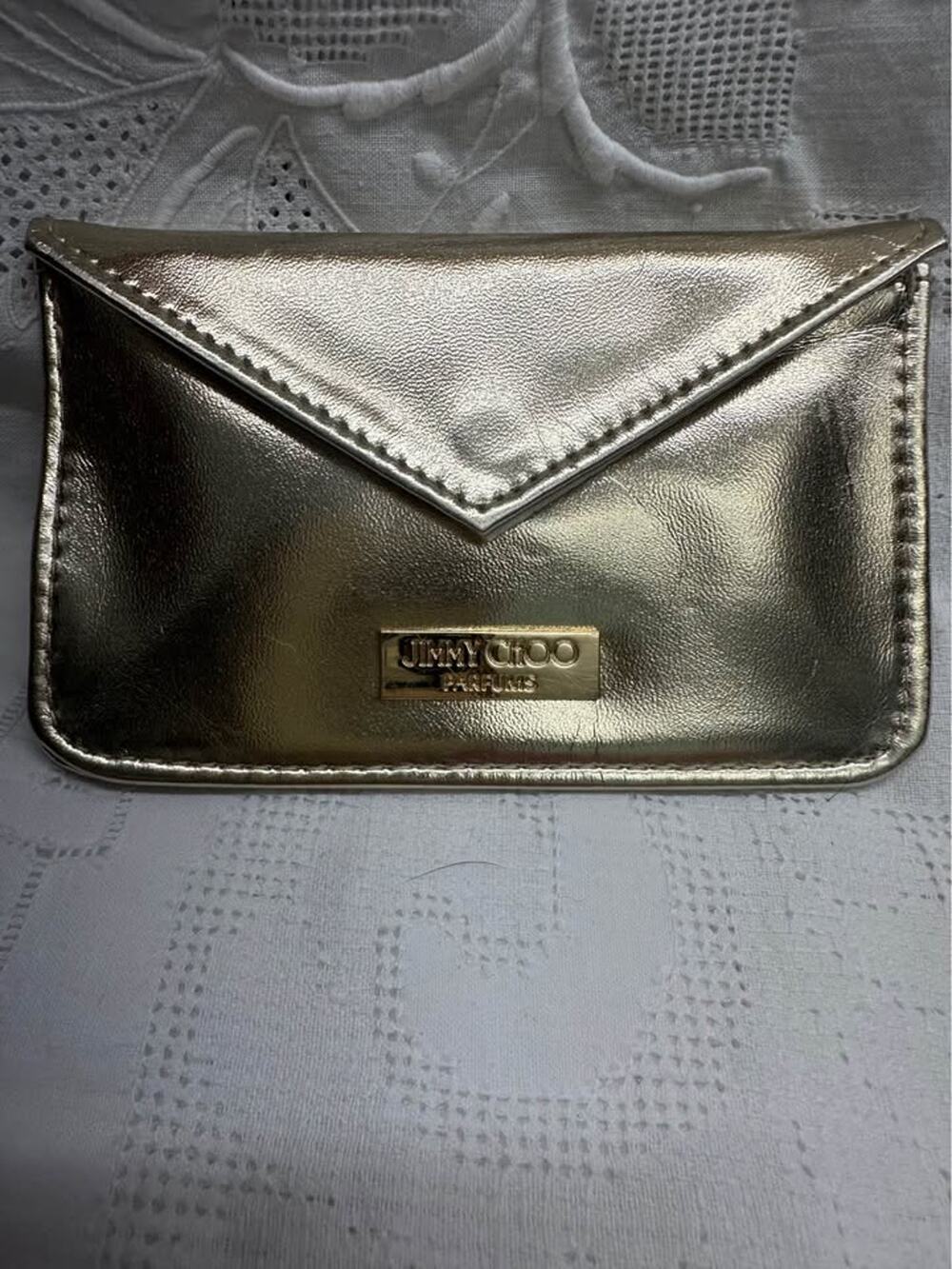 Pre-lovedJimmy Choo Parfums Gold Pouch. B331